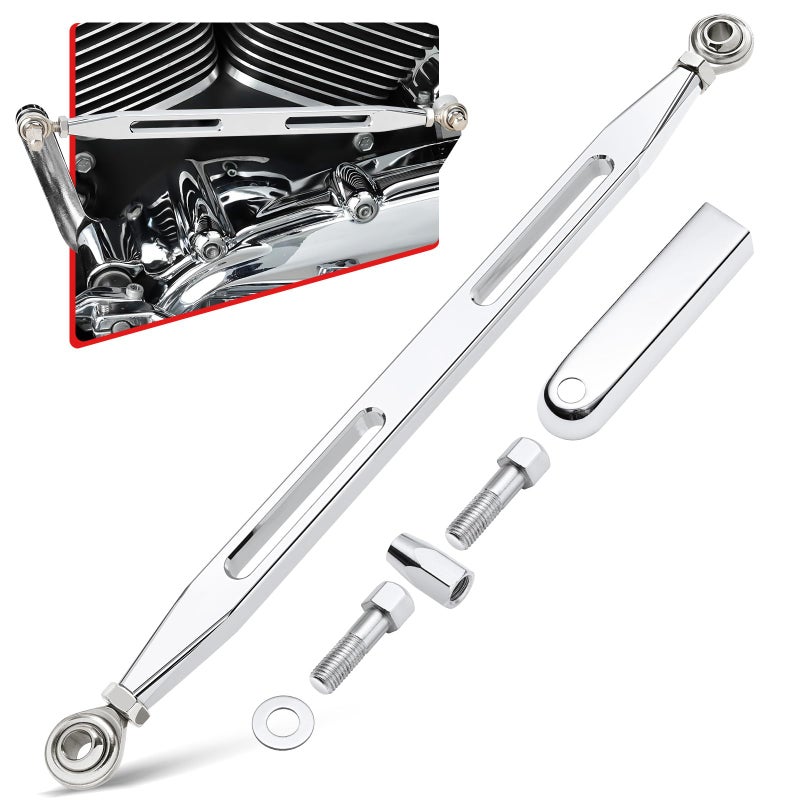 Amazicha Chrome Shift Linkage Gear Shifter Compatible for Harley Softail Dyna Street Glide Touring Road King 1980-2024 - Image 1
